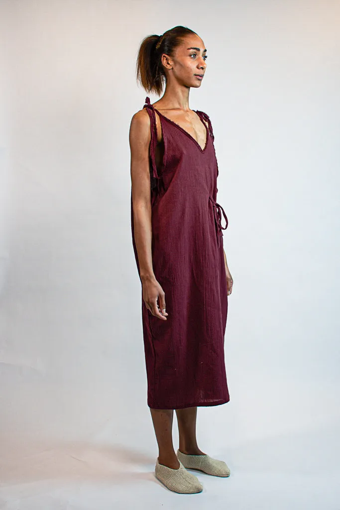 MAROON METIS DRESS