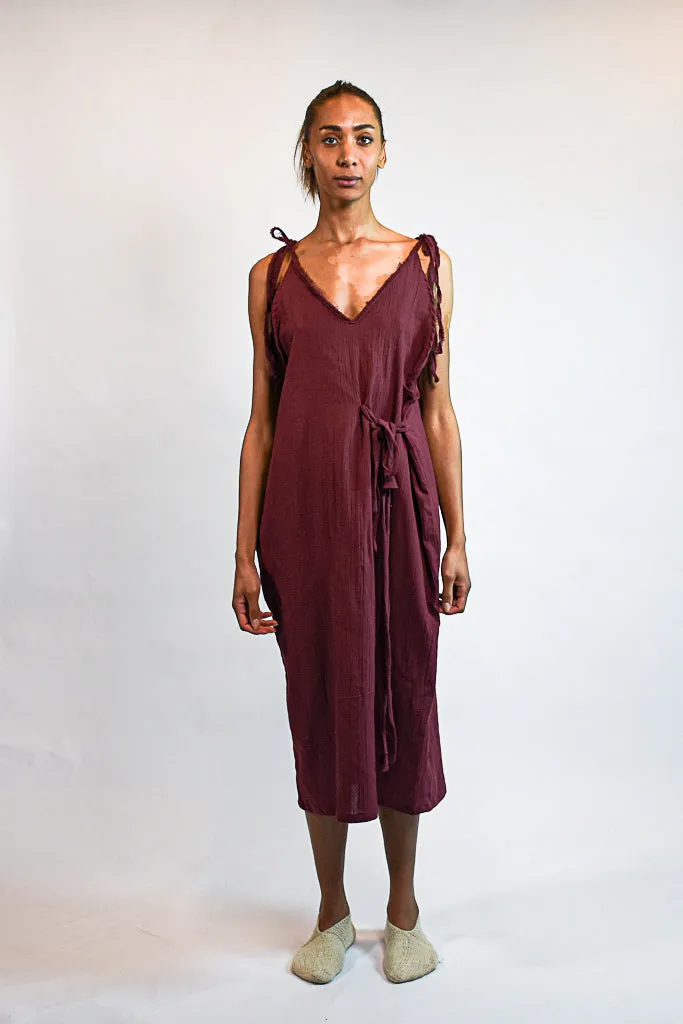 MAROON METIS DRESS