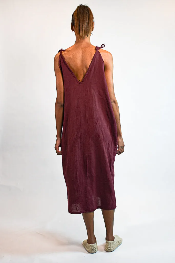 MAROON METIS DRESS