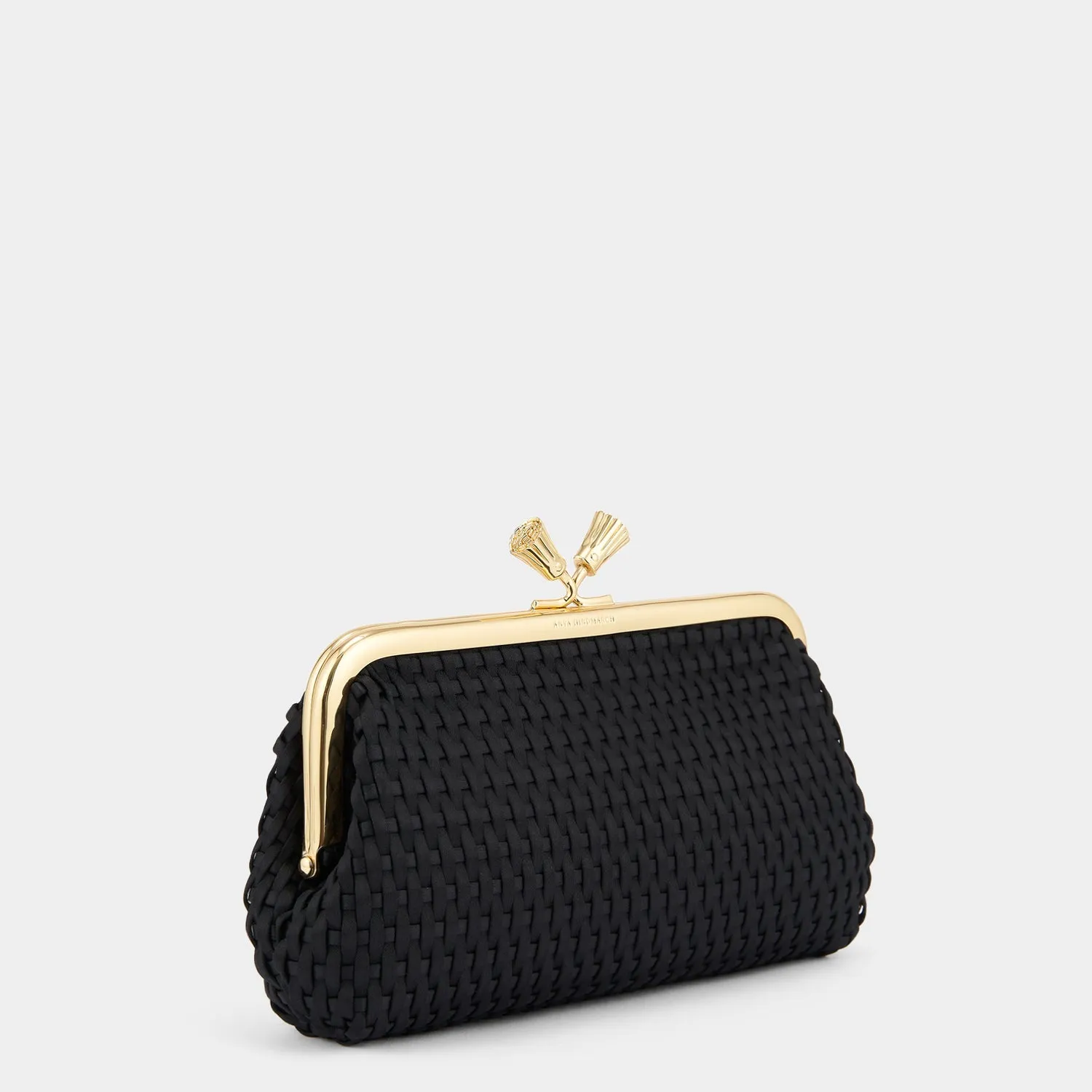 Maud Woven Tassel Clutch