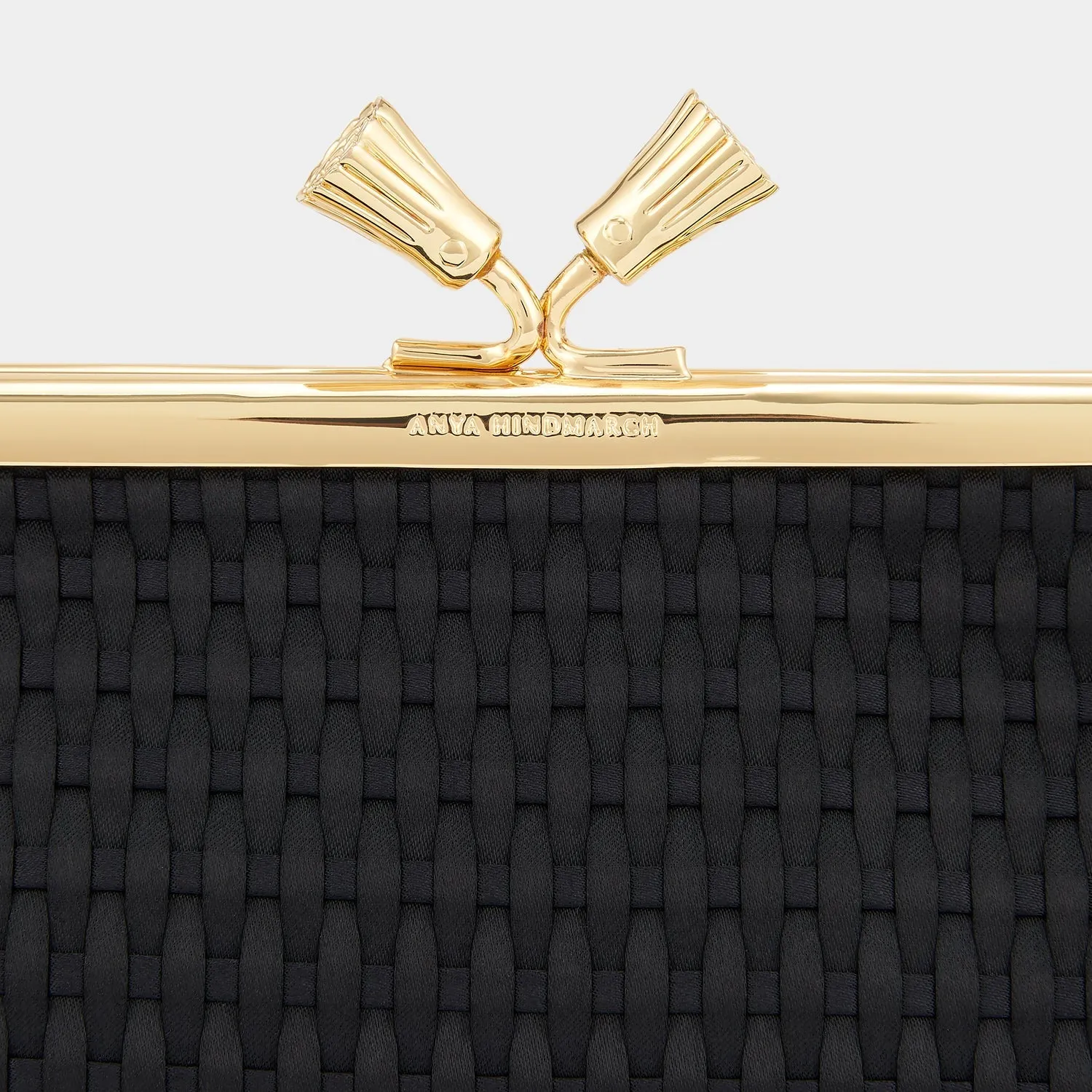 Maud Woven Tassel Clutch