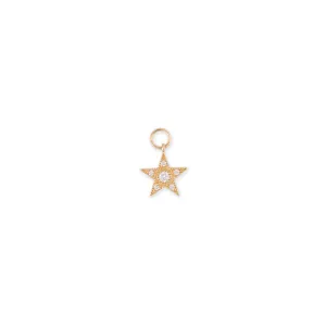 MILGRAIN PAVE DIAMOND TINY STAR CHARM