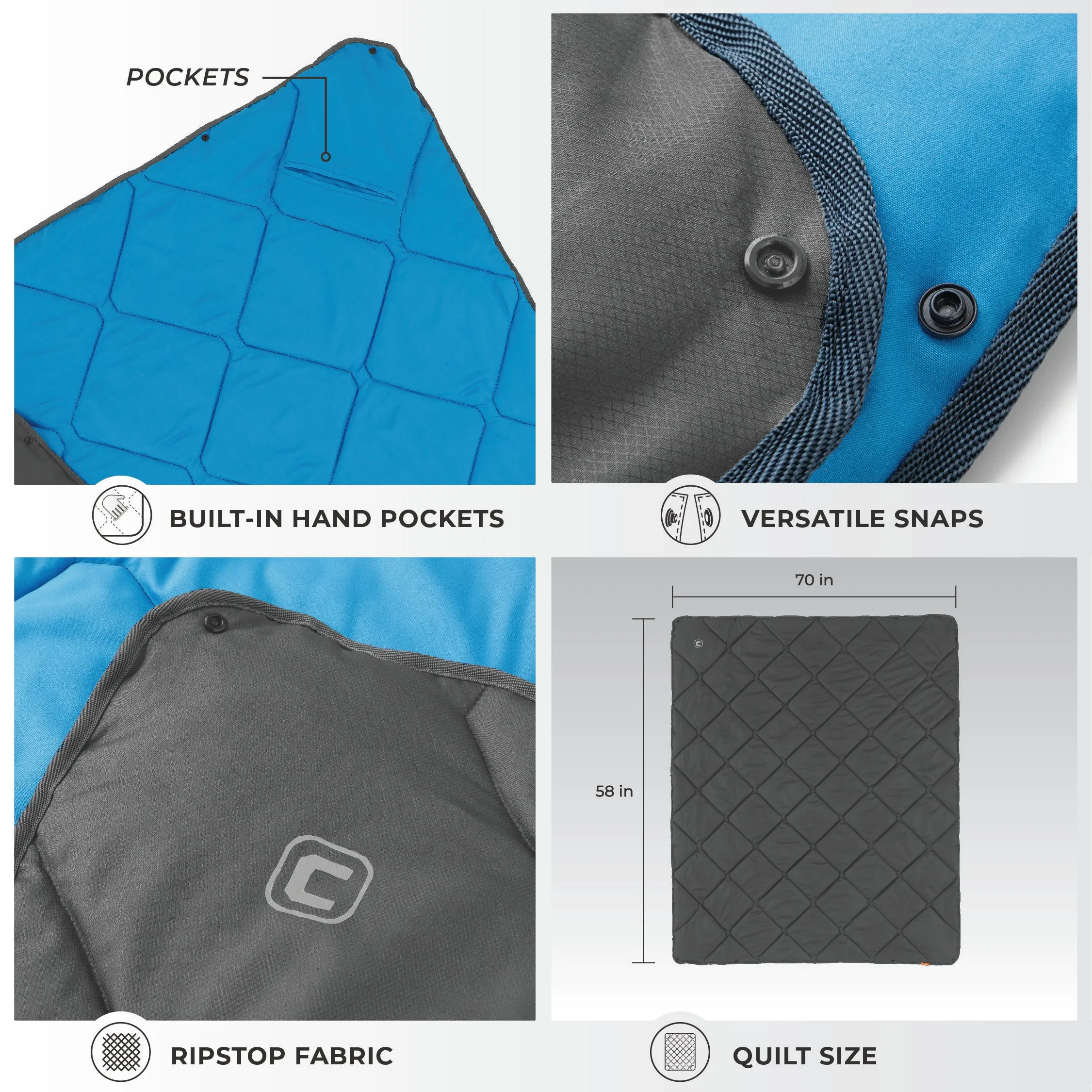 Outdoor Travel Wearable Camp Blanket