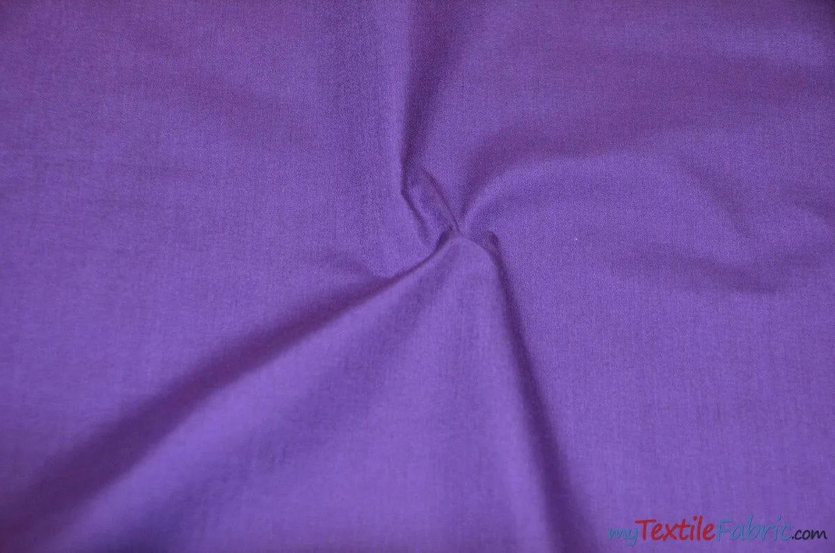 Polyester Cotton Broadcloth Fabric | 60" Wide | Solid Colors | Wholesale Bolt | Multiple Colors |