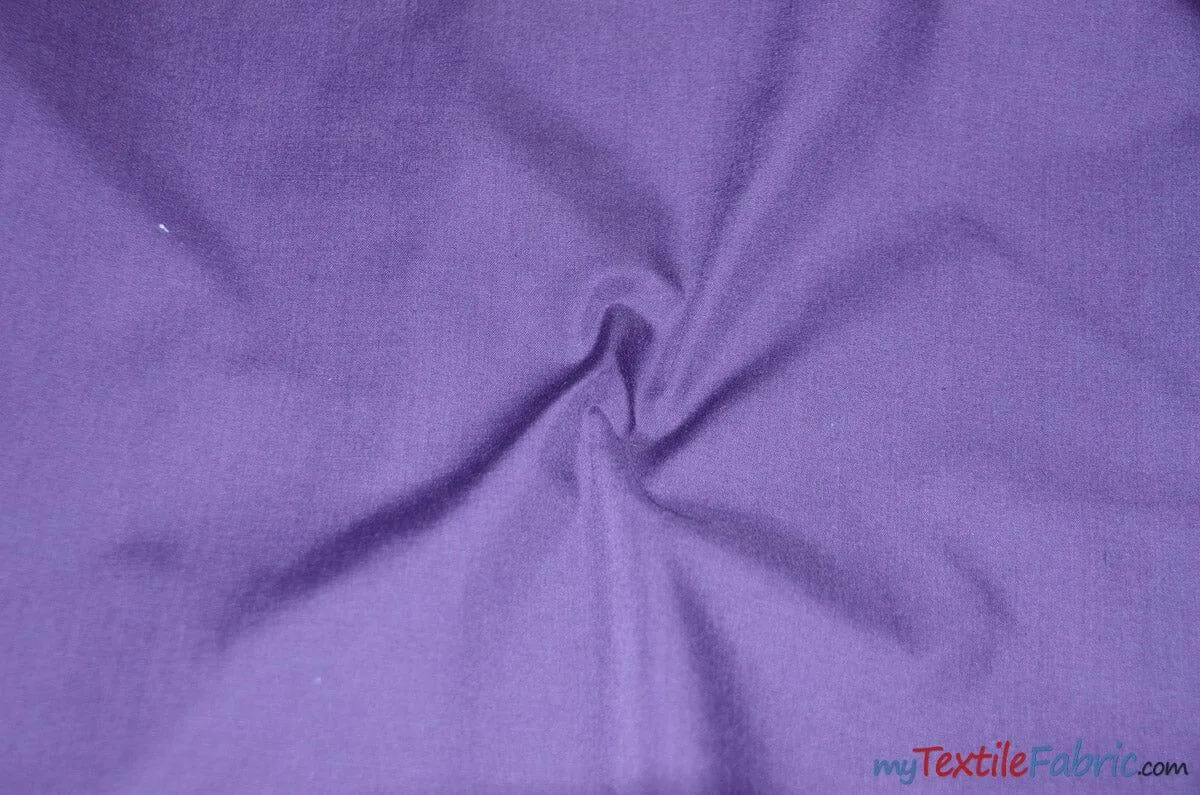 Polyester Cotton Broadcloth Fabric | 60" Wide | Solid Colors | Wholesale Bolt | Multiple Colors |