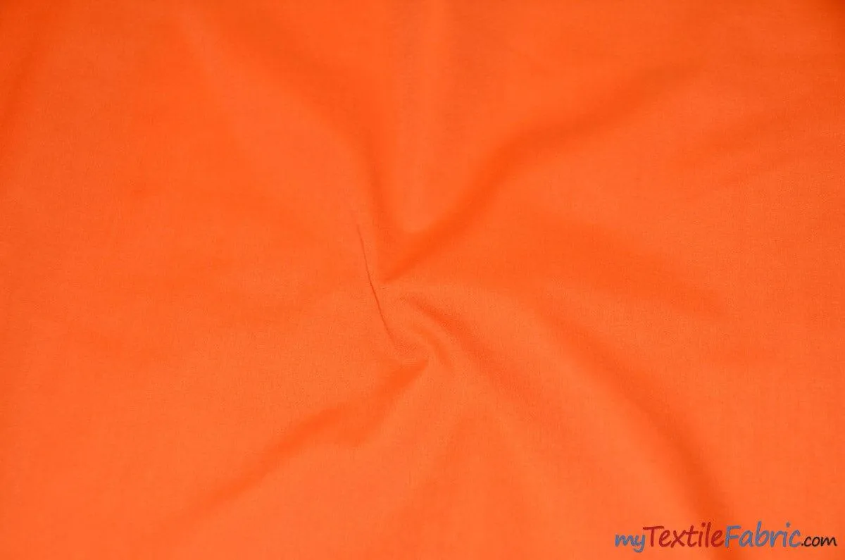 Polyester Cotton Broadcloth Fabric | 60" Wide | Solid Colors | Wholesale Bolt | Multiple Colors |