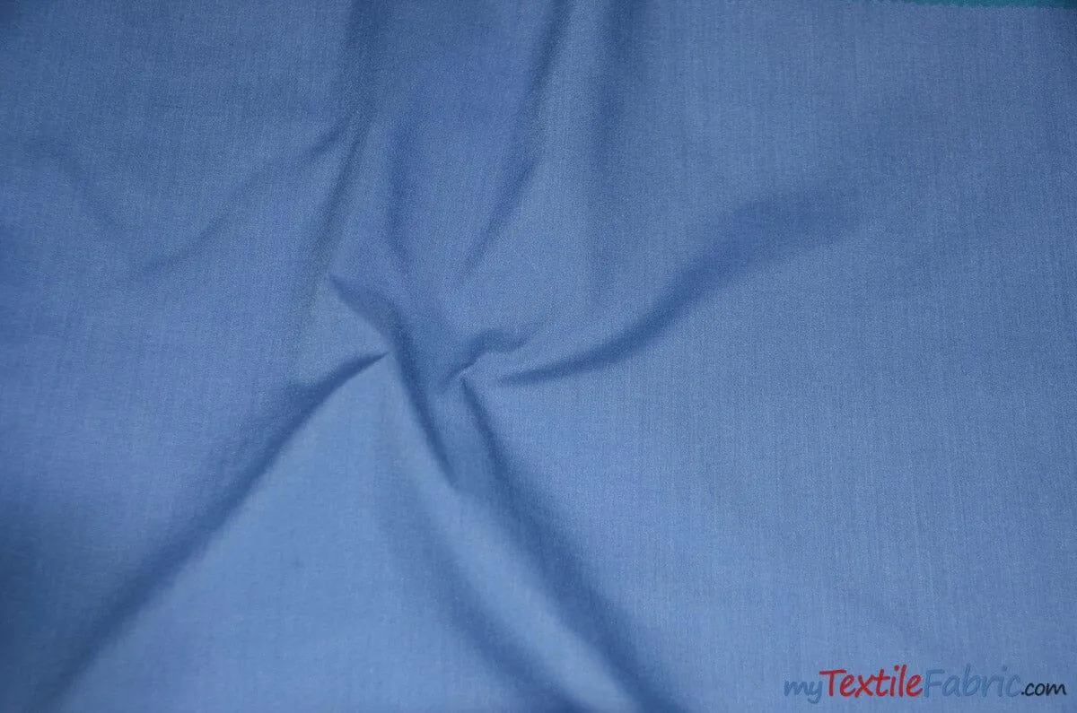 Polyester Cotton Broadcloth Fabric | 60" Wide | Solid Colors | Wholesale Bolt | Multiple Colors |