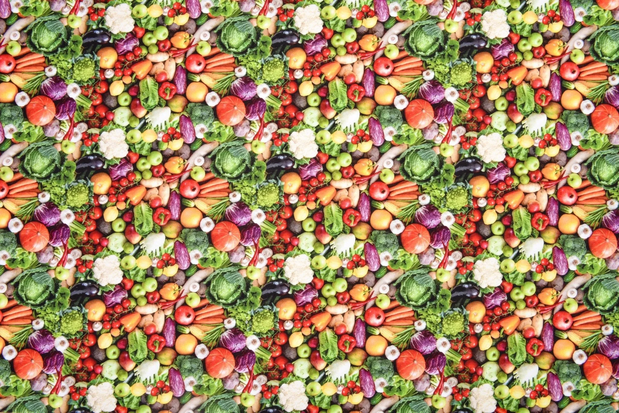 Quilted Cotton Woven Plain Textured Vegetables Digital Print Fabric - D#27