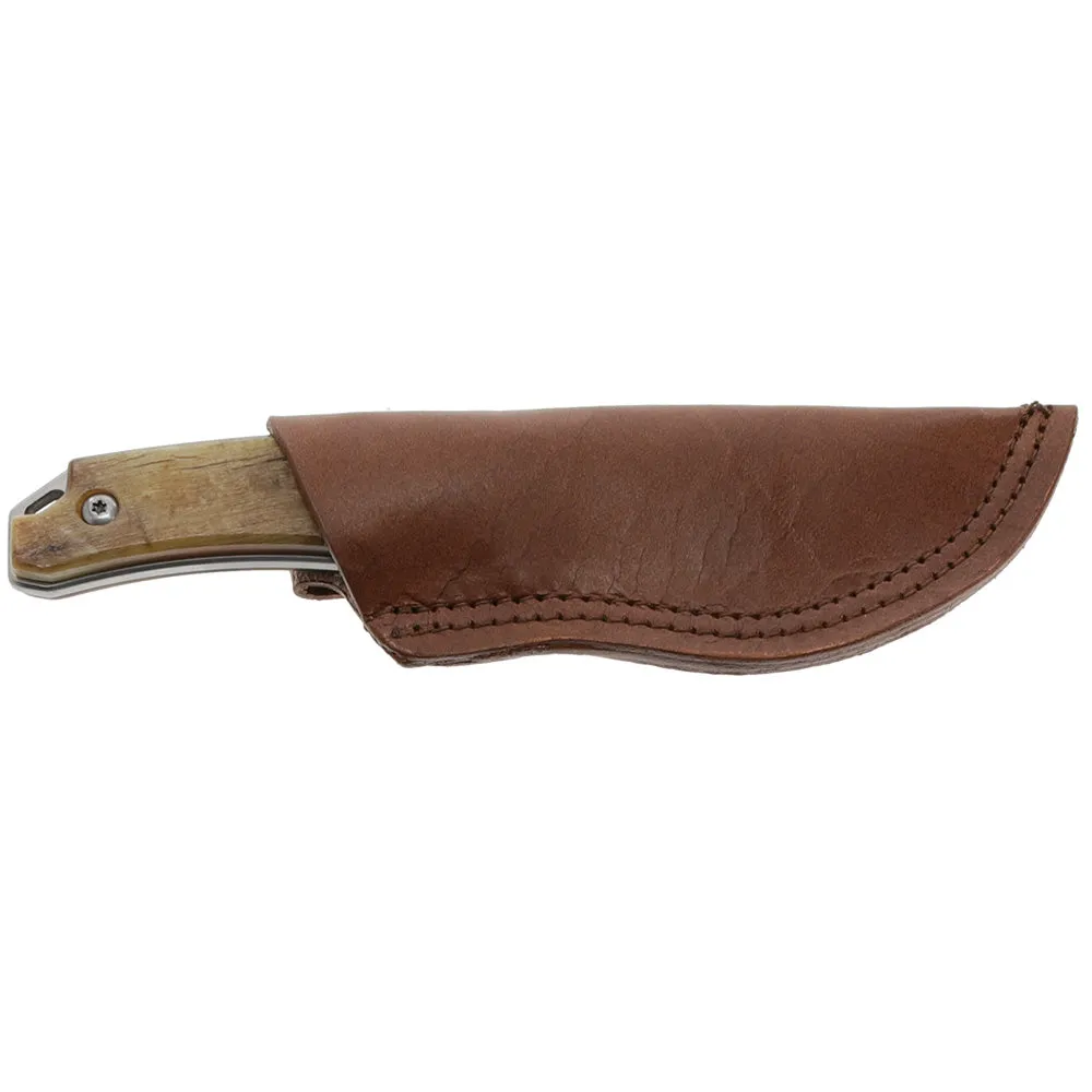 "Horn Fixed Blade Skinner Knife" Ram