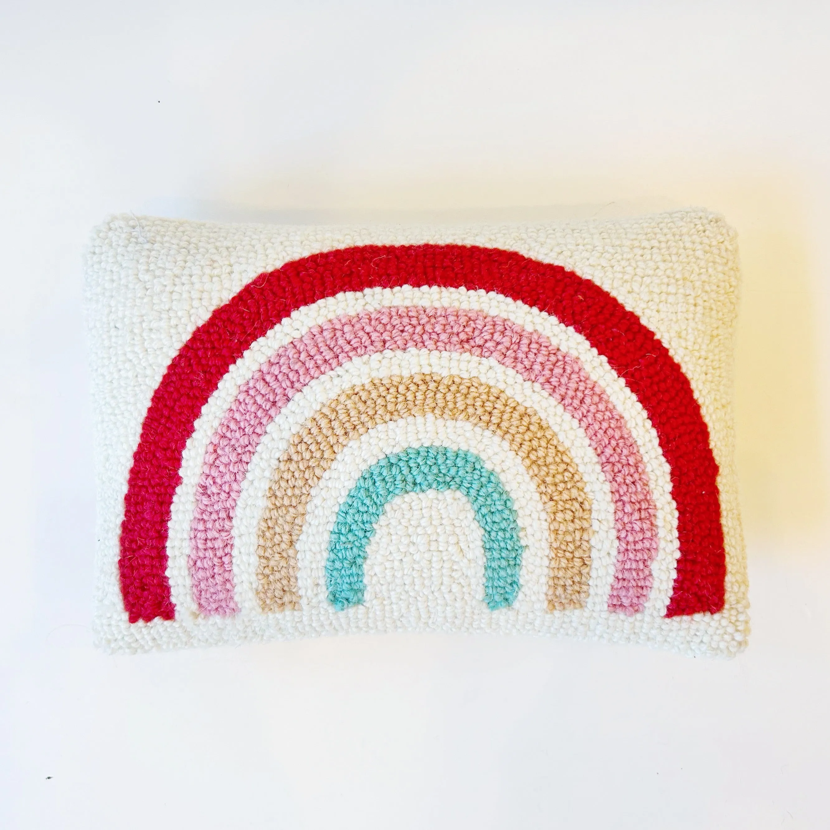 Rainbow Hooked Pillow