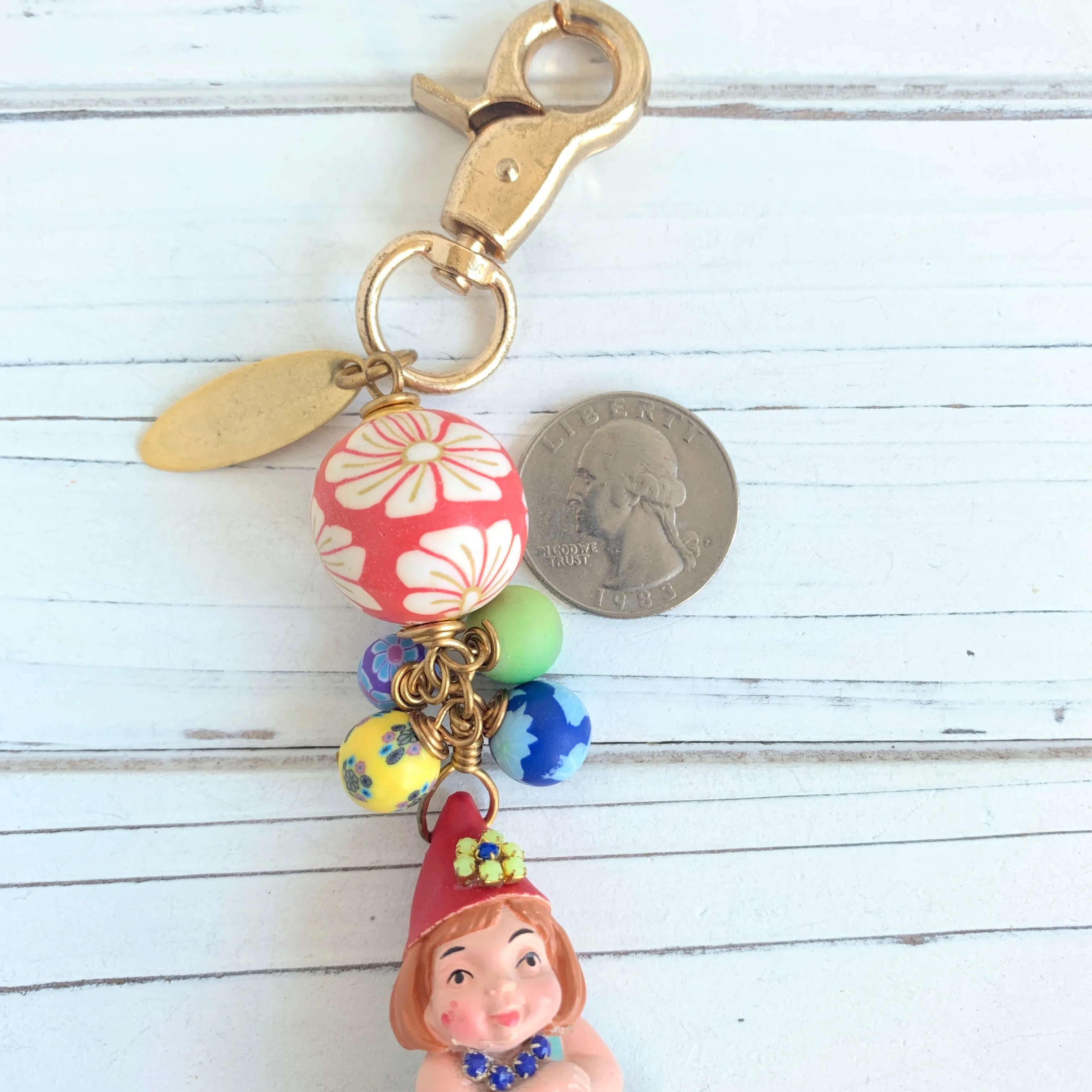 Sage the Garden Gnome Bag Charm