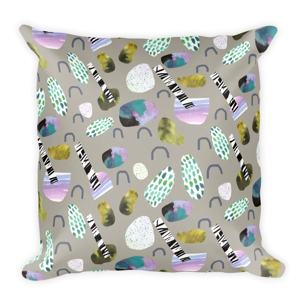 Sticks and Stones Square Pillow