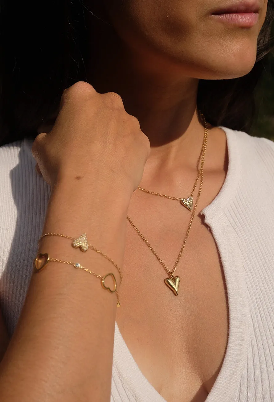 Vibes | Double Heartbeat Layered Necklace | 18K Gold-Plated