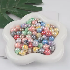 Wholesale 10pcs Acrylic Alpine Color Double Color Hanging Hole Beads